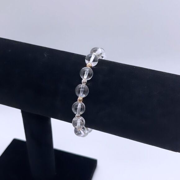 NWT Wool + Pepper Co. Clear Mixed Metals Bracelet - Picture 4 of 4